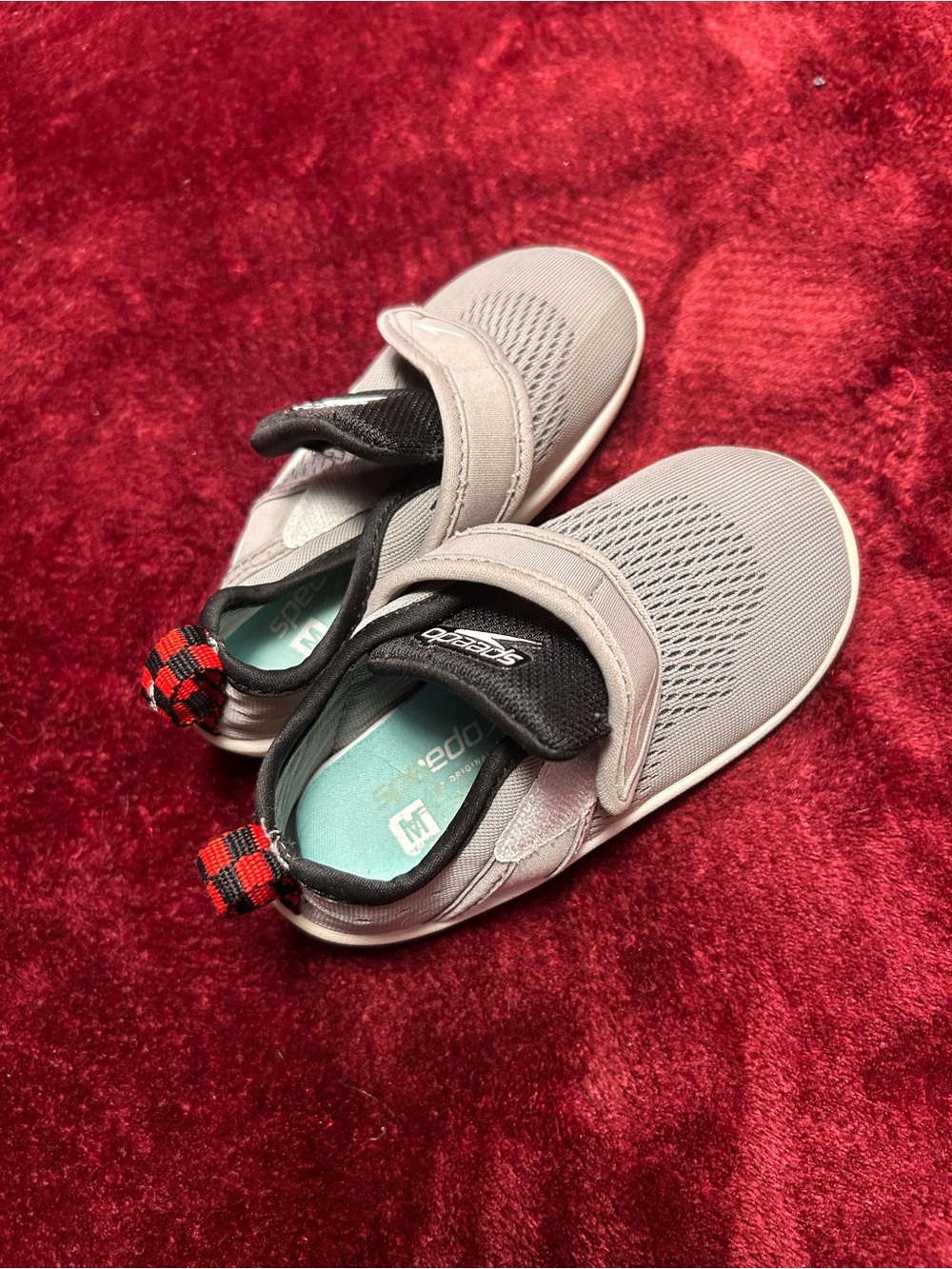 Speedo Gray and Black Kids Velcro water shoes